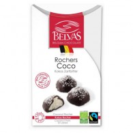 Belvas - Belgijskie czekoladki z nadzieniem kokosowym bezglutenowe fair trade BIO 100g