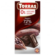 Torras - Czekolada gorzka 72% kakao bez dodatku cukru 75g