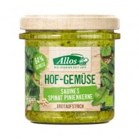 Allos - Pasta warzywna ze szpinakiem i orzeszkami piniowymi bezglutenowa  BIO 135g
