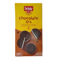 Schär - Chocolate O's - bezglutenowe herbatniki kakaowe z mlecznym nadzieniem 165g
