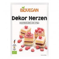 Biovegan - Posypka dekoracyjna czerwone serca bezglutenowa BIO 35g