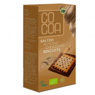 Cocoa - Herbatniki z czekoladą migdałową z solą BIO 95g