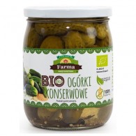 Farma Świętokrzyska - Ogórki konserwowe (na occie jabłkowym) bezglutenowe BIO 480g (280g)