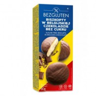 Bezgluten - Bezglutenowe biszkopty w belgijskiej czekoladzie bez cukru 80g