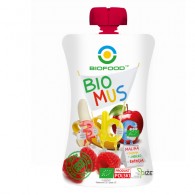 Bio Food - Mus malinowo-bananowo-jabłkowy BIO 90g