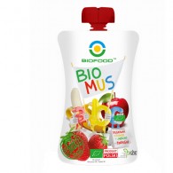 Bio Food - Mus truskawkowo-bananowo-jabłkowy BIO 90g