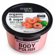 Organic Shop - Peeling do ciała regenerujący Malinowy Krem 250ml