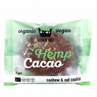 Kookie Cat - Ciastko wegańskie z nasionami konopi i kakao bezglutenowe BIO 50g