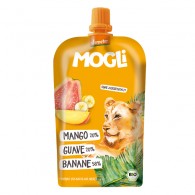 Mogli - Przecier owocowy banan - guawa - mango bez dodatku cukrów demeter BIO 120g