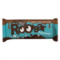 Roobar - Baton kokosowy w polewie z gorzkiej czekolady bezglutenowy BIO 30g