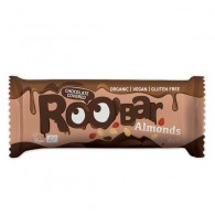 Roobar - Baton migdałowy w polewie z gorzkiej czekolady bezglutenowy BIO 30g