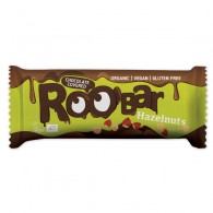 Roobar - Baton z orzechami laskowymi w polewie z gorzkiej czekolady bezglutenowy BIO 30g