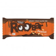 Roobar - Baton z orzeszkami ziemnymi w polewie z gorzkiej czekolady bezglutenowy BIO 30g