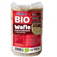 NaturaVena - Wafle kukurydziane pełnoziarniste z solą morską BIO 100g