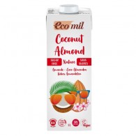 Ecomil - Napój kokosowy z migdałami bez cukru bezglutenowy BIO 1l