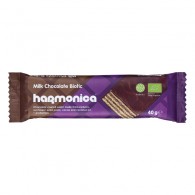 Harmonica - Wafelek z samopszy z kremem mleczno - kakaowym w polewie z mlecznej czekolady z probiotykami BIO 40g