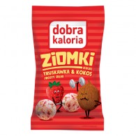 Dobra Kaloria - Kulki Ziomki przekąska kokosowa z truskawkami 24g