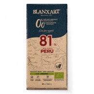 Blanxart - Czekolada gorzka 81% Peru bez dodatku cukru i słodzików bezglutenowa BIO 80g