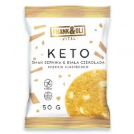 Frank&Oli - Ciastko KETO z białą czekoladą o smaku sernika 50g