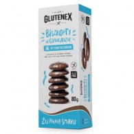 Glutenex - Biszkopty w czekoladzie bez dodatku cukru bezglutenowe 80g